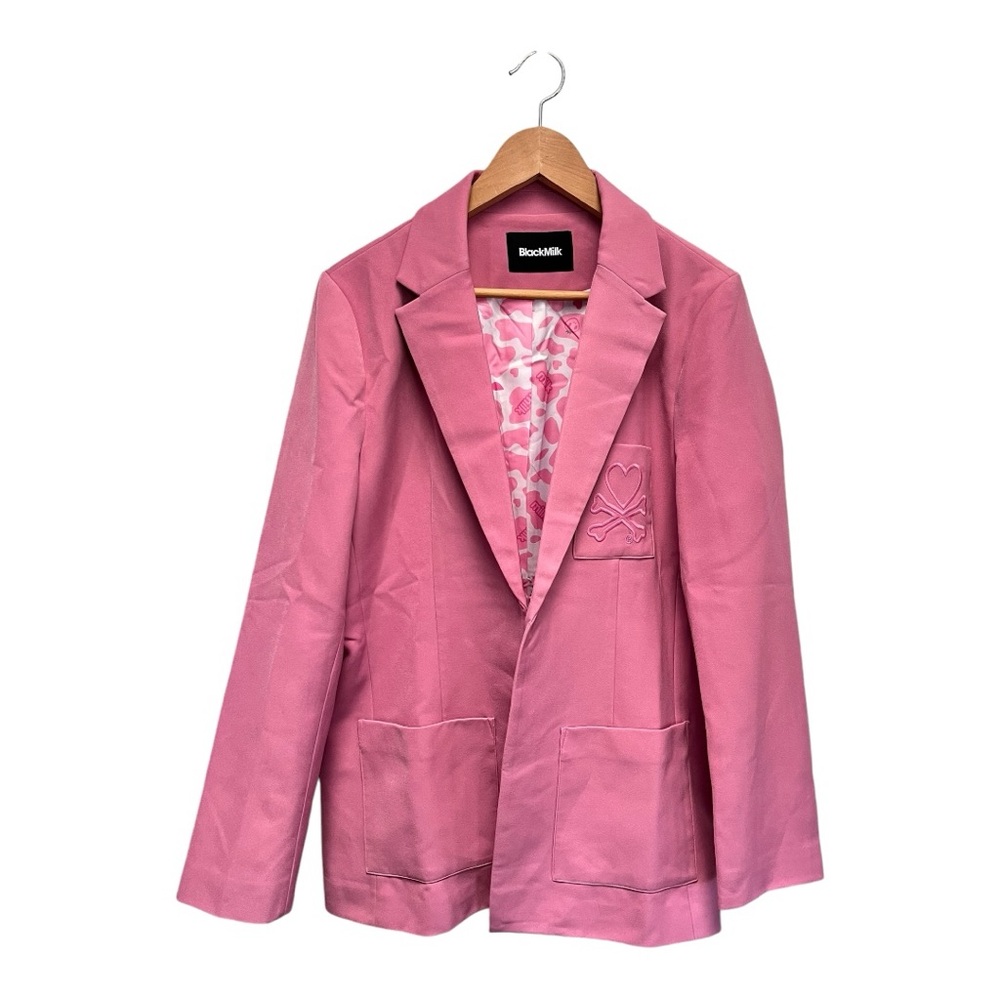 BlackMilk Strawberry Milk Open Blazer Jacket AUS 14 US 10 But Oversize NWT Pink